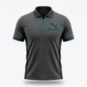 Custom Tennis Polo Shirt Design 5 – tennis polo shirt mock-up made by Naxon Sports, Sialkot