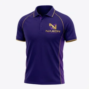 Custom Tennis Polo Shirt Design 4 – tennis polo shirt mock-up made by Naxon Sports, Sialkot