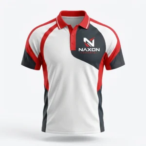 Custom Tennis Polo Shirt Design 8 – tennis polo shirt mock-up made by Naxon Sports, Sialkot
