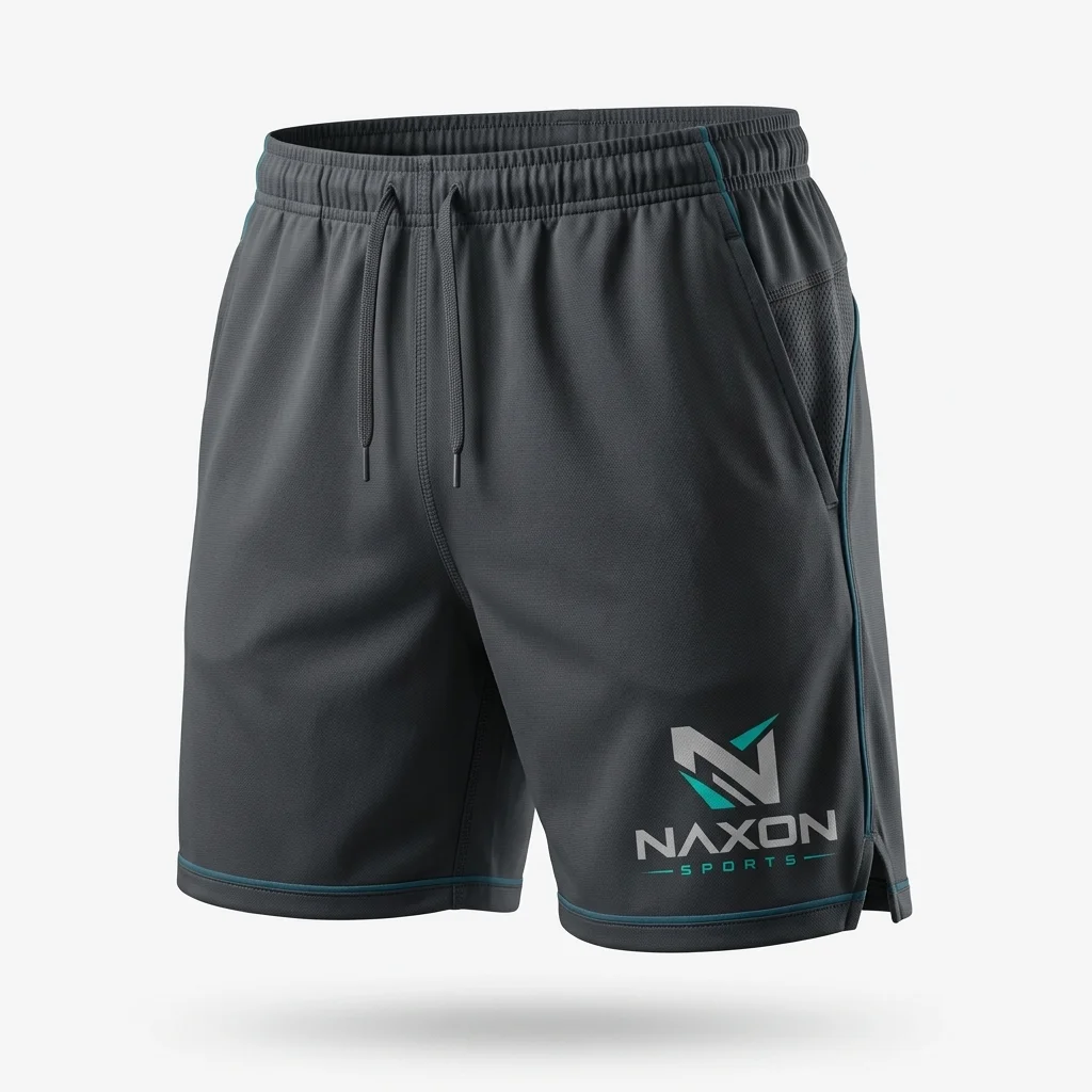 Custom Tennis Shorts Design 7 Custom Tennis Shorts Design 7 – tennis shorts mock-up made by Naxon Sports, Sialkot