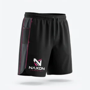 Custom Tennis Shorts Design 10 – tennis shorts mock-up made by Naxon Sports, Sialkot