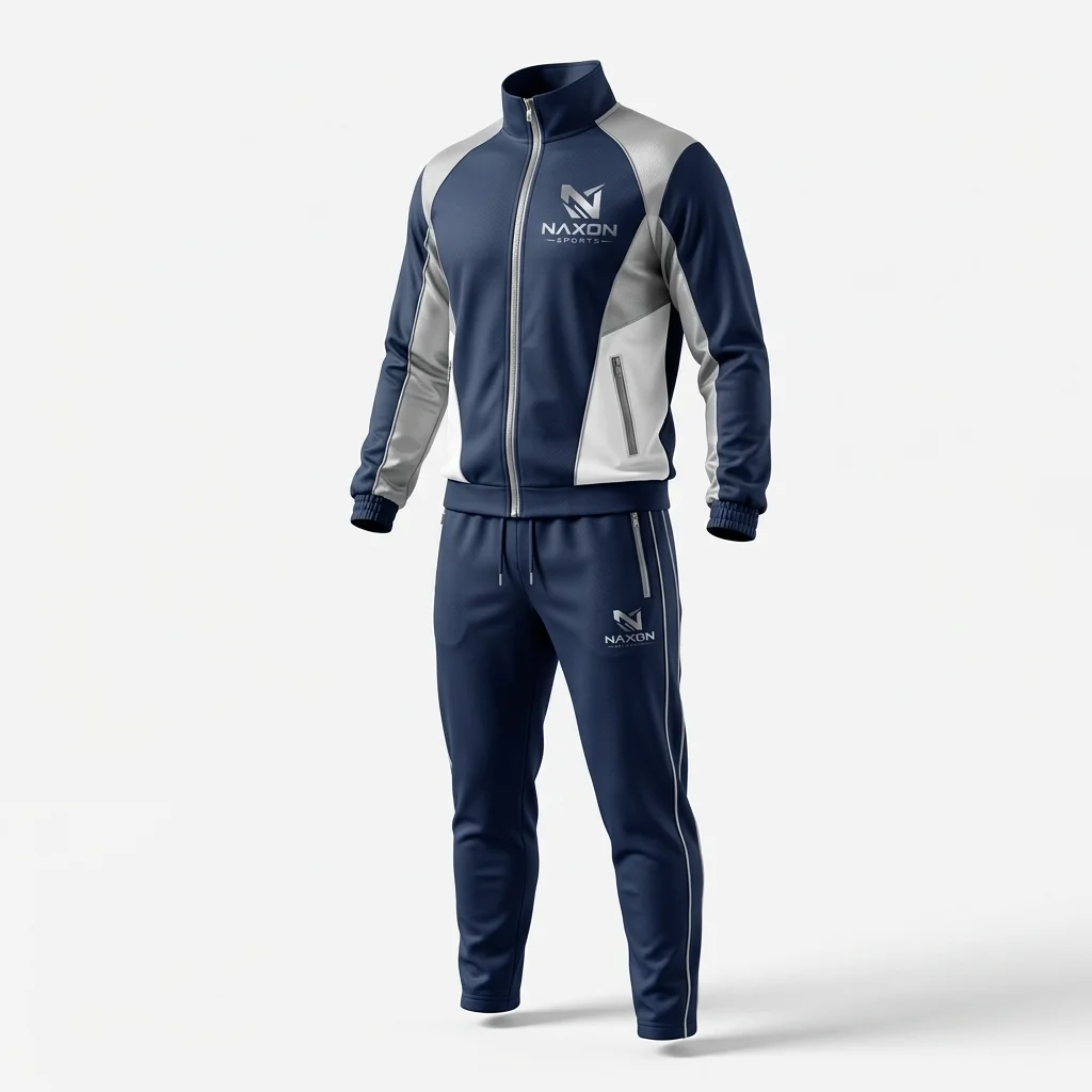 Custom Tennis Tracksuit Design 2 Custom Tennis Tracksuit Design 2 – tennis tracksuit mock-up made by Naxon Sports, Sialkot