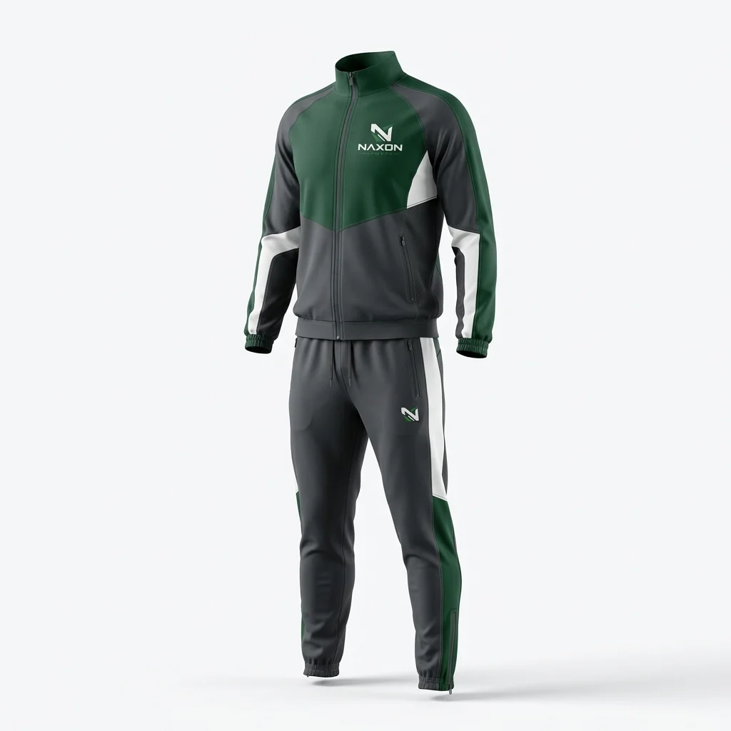 Custom Tennis Tracksuit Design 5 Custom Tennis Tracksuit Design 5 – tennis tracksuit mock-up made by Naxon Sports, Sialkot