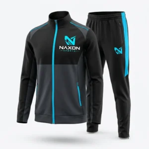 Custom Tennis Tracksuit Design 6 – tennis tracksuit mock-up made by Naxon Sports, Sialkot