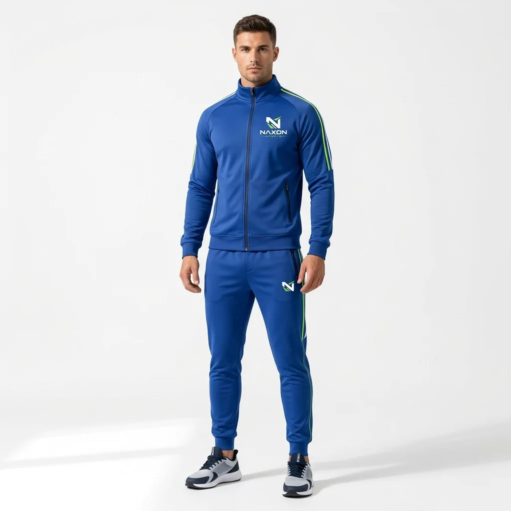 Custom Tracksuit Design 10 – tracksuit mock-up made by Naxon Sports, Sialkot