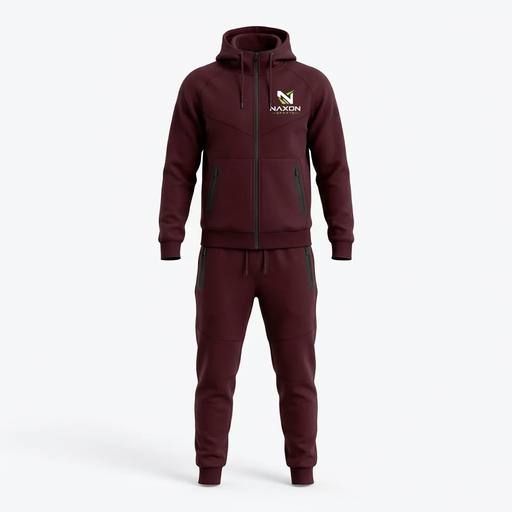 Custom Tracksuit Design 17 – tracksuit mock-up made by Naxon Sports, Sialkot