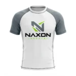 White BJJ rashguard – Custom BJJ Rank Apparel – Heritage Series by Naxon Sports, Sialkot