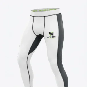 White belt BJJ compression spats – Custom BJJ Rank Apparel – Heritage Series by Naxon Sports, Sialkot