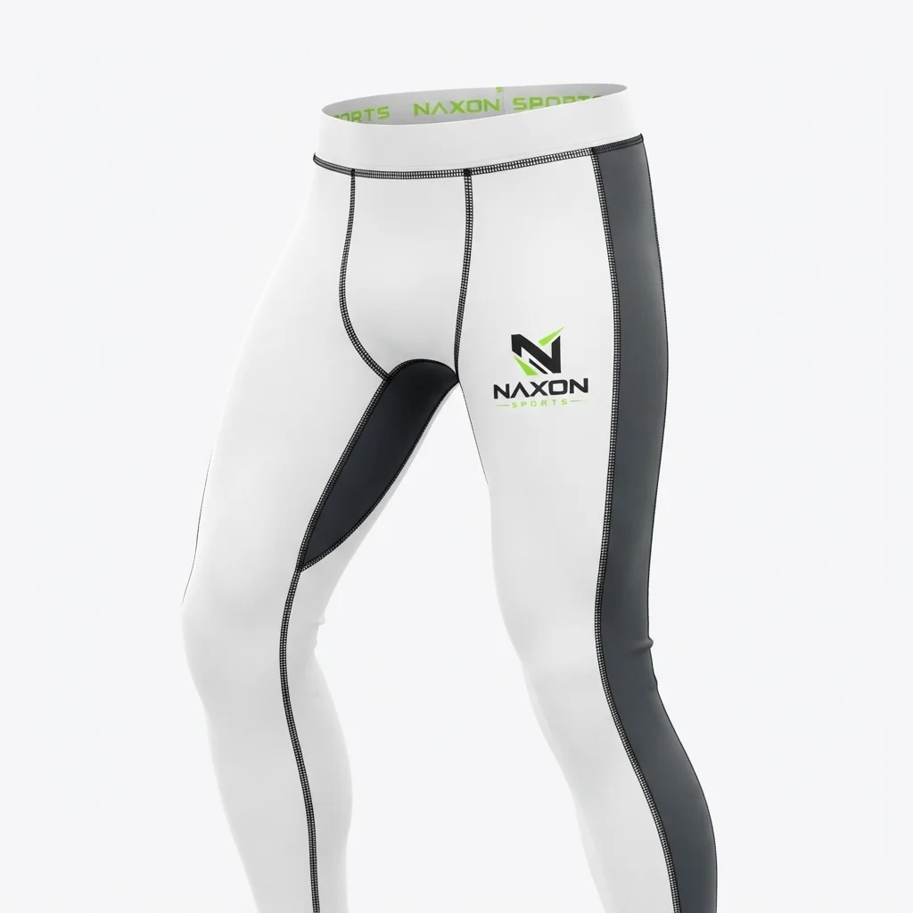 Custom BJJ Rank Apparel – Heritage Series 1 White belt BJJ compression spats – Custom BJJ Rank Apparel – Heritage Series by Naxon Sports, Sialkot