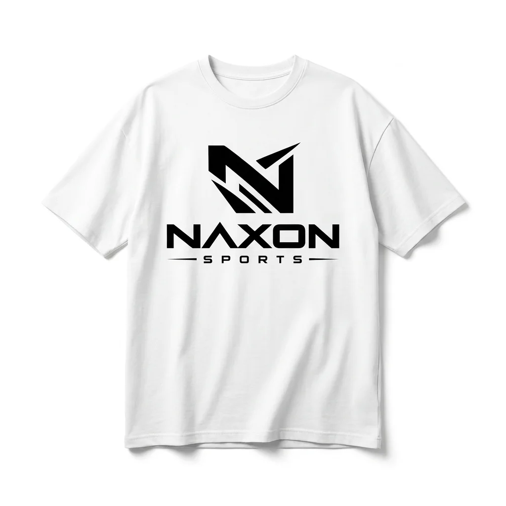 Custom white t-shirt by Naxon Sports