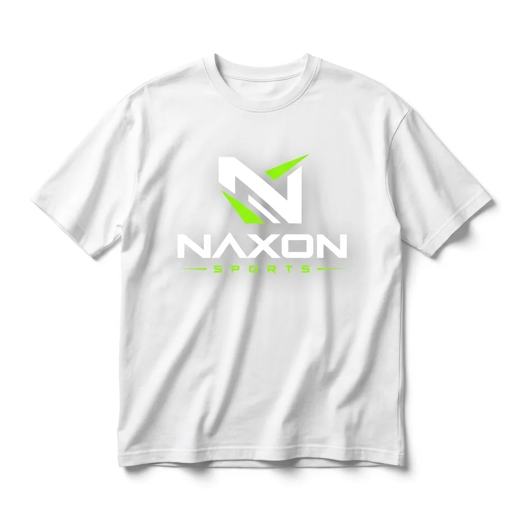 Custom white t-shirt by Naxon Sports