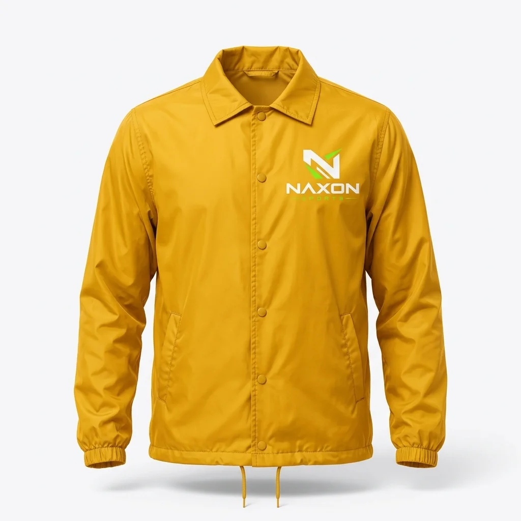 Custom yellow coach jacket by Naxon Sports