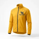 Yellow cycling windbreaker jacke – Custom Cycling Windbreaker – Club Series by Naxon Sports, Sialkot