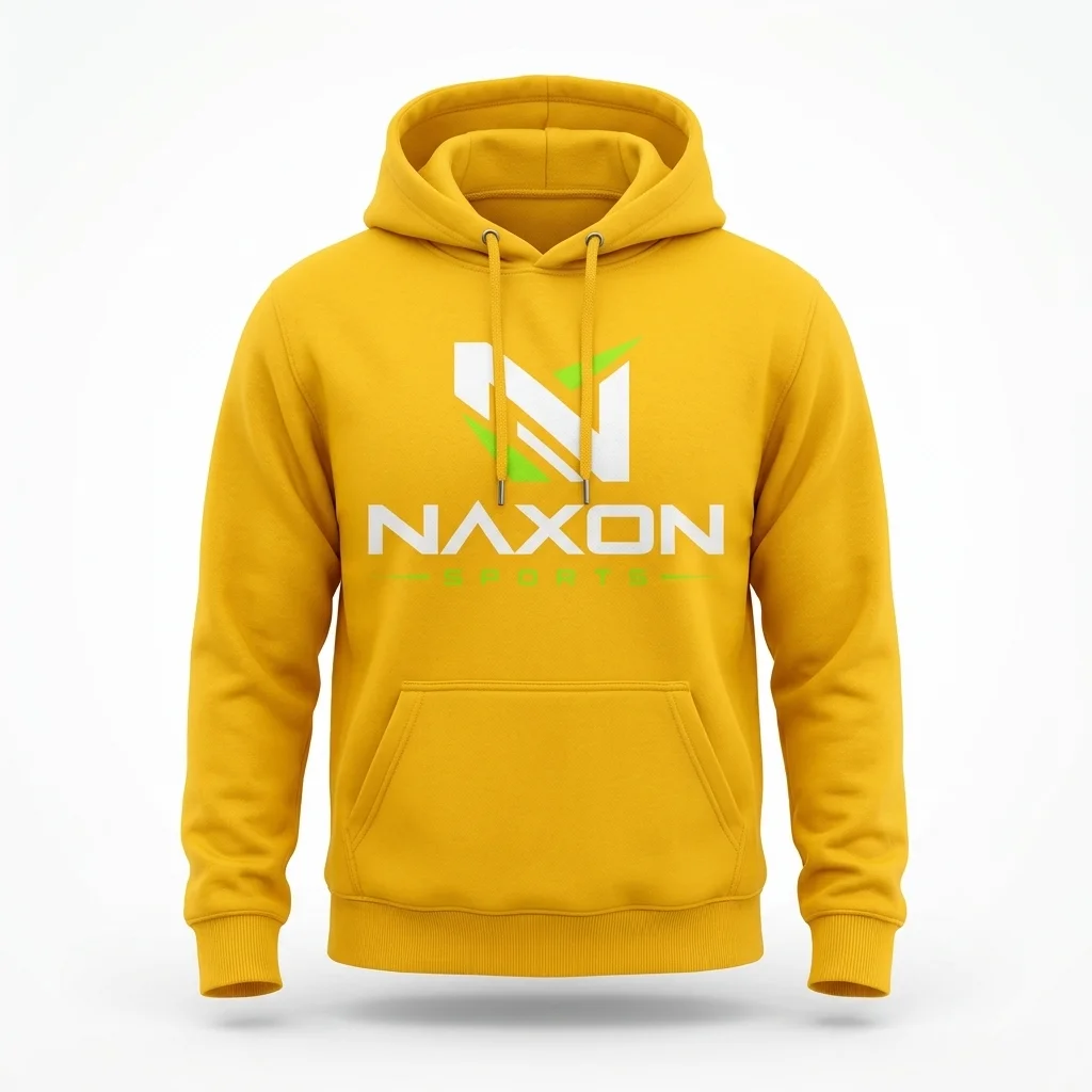 Custom yellow hoodie by Naxon Sports