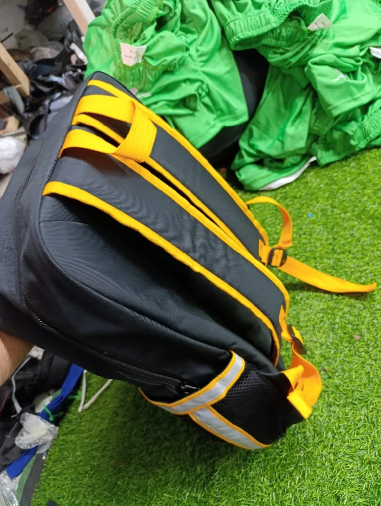 Custom black backpack with logo – made by Naxon Sports