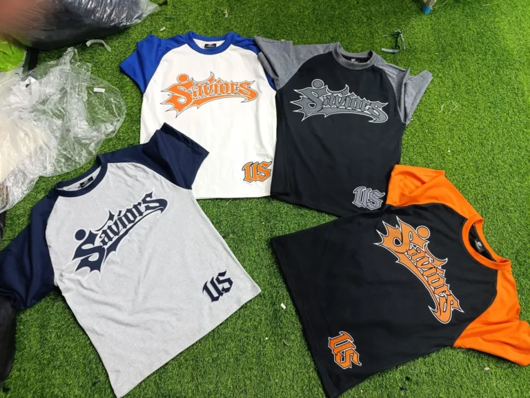 Custom printed raglan baseball t-shirts – made by Naxon Sports